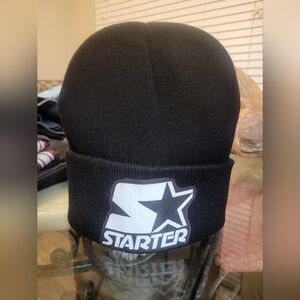 Starter Black Knit Beanie Hat